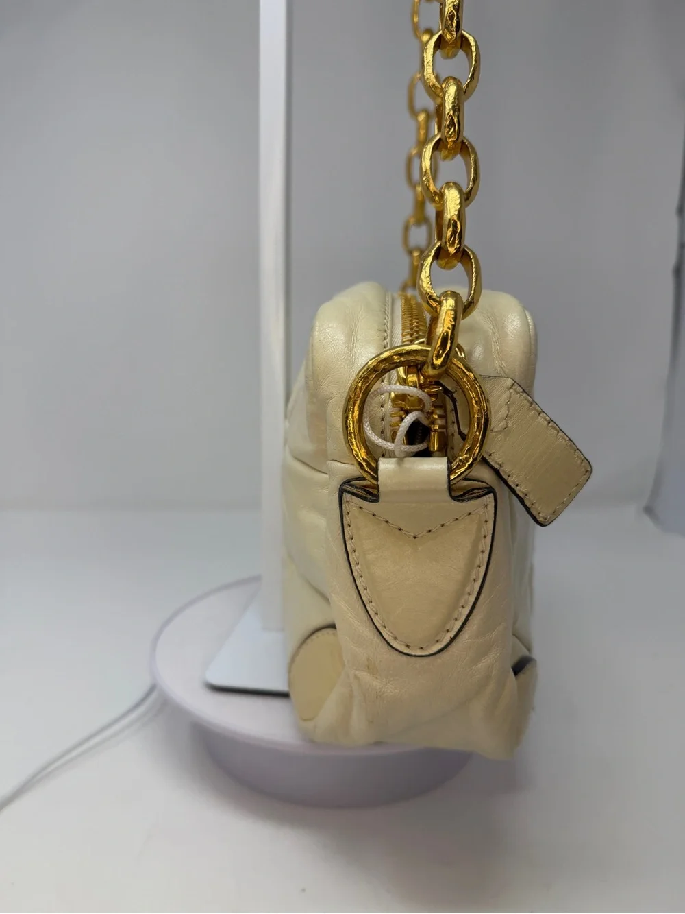 Marc Jacobs Quilted Leather Raquel Ivory Shoulder Bag Spring 2007 collection